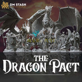 Kit De 9 Miniaturas Rpg E Jogos - Coleção The Dragon Pact 