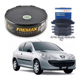 Kit Disco + Pastilha Dian Original Bosch Peugeot 206 207 1.4