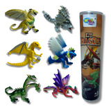 Kit Dragões Mitológicos Borracha Dragon Miniatura Sortidos