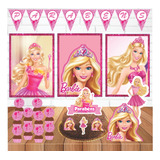 Kit Festa Barbie Só Um Bolinho Rosa Em Casa 30 Itens