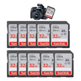 Kit Fotógrafo 10 Cartões Sandisk Sdhc Ultra 120mb/s 32gb 