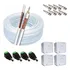 Kit Instalação Câmeras Cftv 100mts Cabo + Plug + Caixa K401