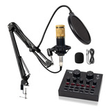 Kit Interface Mesa V8+ Microfone Bm800 Com Braço Articulado