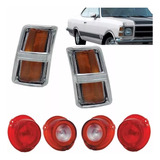 Kit Lente Opala 75 76 77 78 79 Traseira + Dianteira Cristal