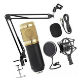 Kit Microfone Bm800 Condensador Unidirecional Studio Suporte