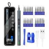  Kit Mini Chave De Fenda Elétrica Com 24 Bits 3 Led