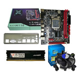 Kit Processador I5 7400 + Placa Mãe H110m 1151 + 16gb Ddr4 Cor Preto