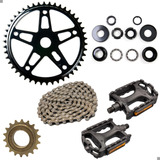 Kit Relação Catraca Corrente Coroa Movimento Central Pedal