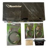 Kit Roadstar Rs-1600d 3500w C/regulador + Cabos Rca Blindado