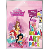 laís -lais Livro Disney Mega Art Pack Princesas Com Adesivos E Lapi