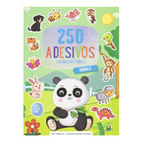 Livro Infantil Álbum De Adesivos De Animais Com 250 Figurinhas Criatividade