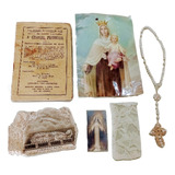 Lote Católico Antigo Terço Devocionário Santinho 1890 Postal