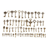  Lote De 69 Chaves Antigas De Bronce Estilo Vintage
