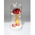 Luminária Cúpula A Rosa Encantada Linha Ouro A Bela E A Fera Cor Da Cúpula Rosa Cor Vermelha Cor Da Estrutura Branco-pérola