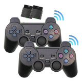 Manete Ps2 Play 2 Sem Fio Joystick Kit Com 2 Controles Play2