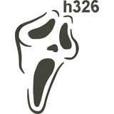 Matriz Bordado Ponto Cheio Mascara Pânico Halloween H326