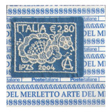  Mcn Itália 2004 Selo Mint Com Flor Bordada