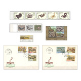 Mcn Lote Temático 1971 22 Cobras Fdc s Séries Mint