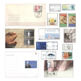 Mcn Lote Temático 1974 16 louis Braille Fdc selos Mint