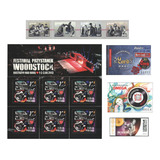  Mcn Lote Temático 1995 22 Rock Música Blocos Fdc s