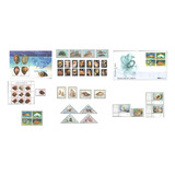 Mcn Lote Temático 1996 10 Conchas Fdc Selos Mint