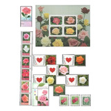 Mcn Lote Temático 80 19 Rosas Séries Mint Fds s