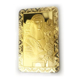 Medalha Banhada Á Ouro Italia Davinci Monalisa Presente