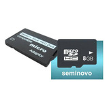 Memory Stick Pro Duo Adaptador + Cartão 8gb / Câmera Sony