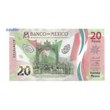  Mexico 20 Pesos 2021 P Novo Polimero Fe 
