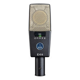 Microfone Akg C414 Condensador Multi-padrão Dark Gray/silve