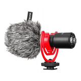 Microfone De Câmera De Vídeo Celular Boya By-mm1+ Plus Com Saída De Fone De Ouvido