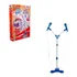 Microfone Duplo Infantil C/pedestal Superpop-conecta Celular Cor Azul
