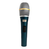 Microfone Kadosh K-98 Dinâmico Hipercardióide Cor Azul/prateado