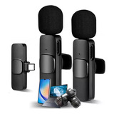 Microfone Sem Fio Duplo Lapela Android iPhone Profissional 