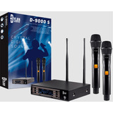 Microfone Sem Fio Duplo Profissional Dylan D-9000s Uhf