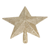 Mini Star Tree Topper Decorado Em Dourado, Leve E Brilhante