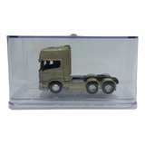 Miniatura Caminhão Scania V8 R730 Com Caixa De Acrílico 