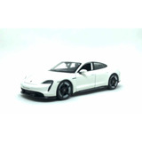 Miniatura Carro Porsche Taycan - Branco - 1:24 - Burago