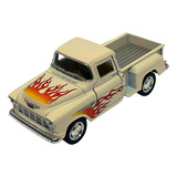 Miniatura Chevy 3100 Stepside Pick-up 1955 Bege Flame 1/32