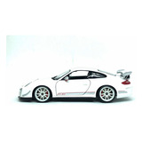 Miniatura De Porsche 911 Gt3 Rs 4.0 Branco 1:18 Burago
