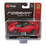 Miniatura Ferrari Escala 1/43 Laferrari Bburago Race & Play