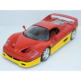 Miniatura Ferrari F50 1995 Vermelha/amarela Burago 1/18 Rara