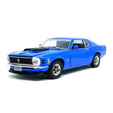 Miniatura Ford Mustang Boss 429 1970 1:18 Motormax Azul