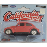 Miniatura Fusca Vermelho - Welly Califórnia Minis 1/64