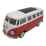 Miniatura Kombi Vermelha E Branca Coleção Volkswagen