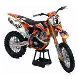 Moto de Ferro Trilha Miniatura Yamaha YZ 250 1:6 na Caixa New-Ray