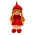 Mochila Boneca Vestido Vermelho Pintas Brancas 50 Cm Desenho Do Tecido Poá