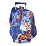 Mochila De Rodinha Escolar Dragon Ball Super - Clio Cor Azul