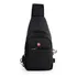 Mochila Transversal Crossgear Antifurto Saída Usb Espaçosa Cor Preto Desenho Do Tecido Liso