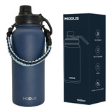 Modus Garrafa Térmica Inox Quente Frio 1000ml Viagem Academia Cor Azul